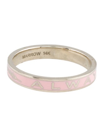 Marrow Fine 14K Enamel 'Always' Memory Ring