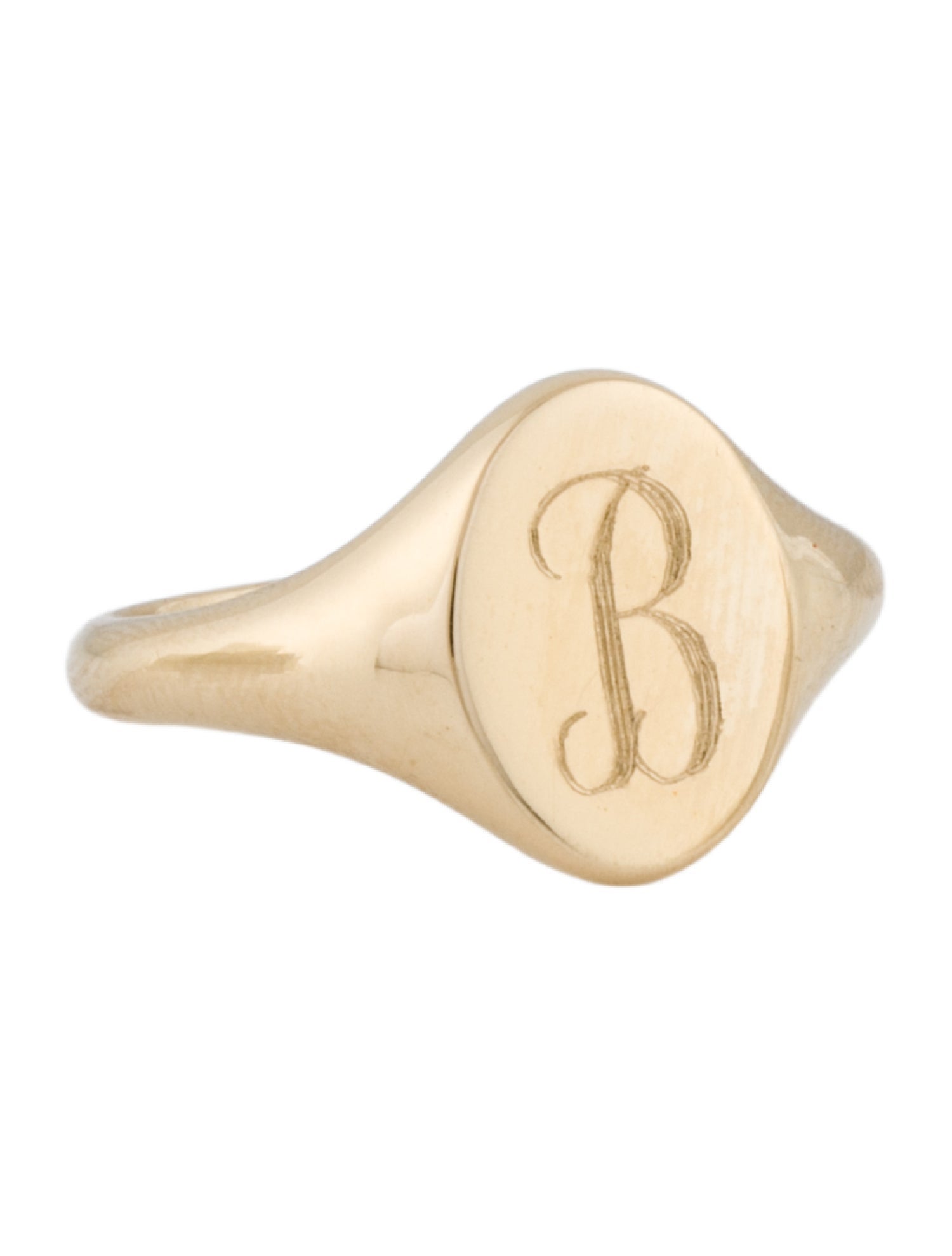 Marrow Fine 14K Newport Beach Initial 'B' Signet Ring