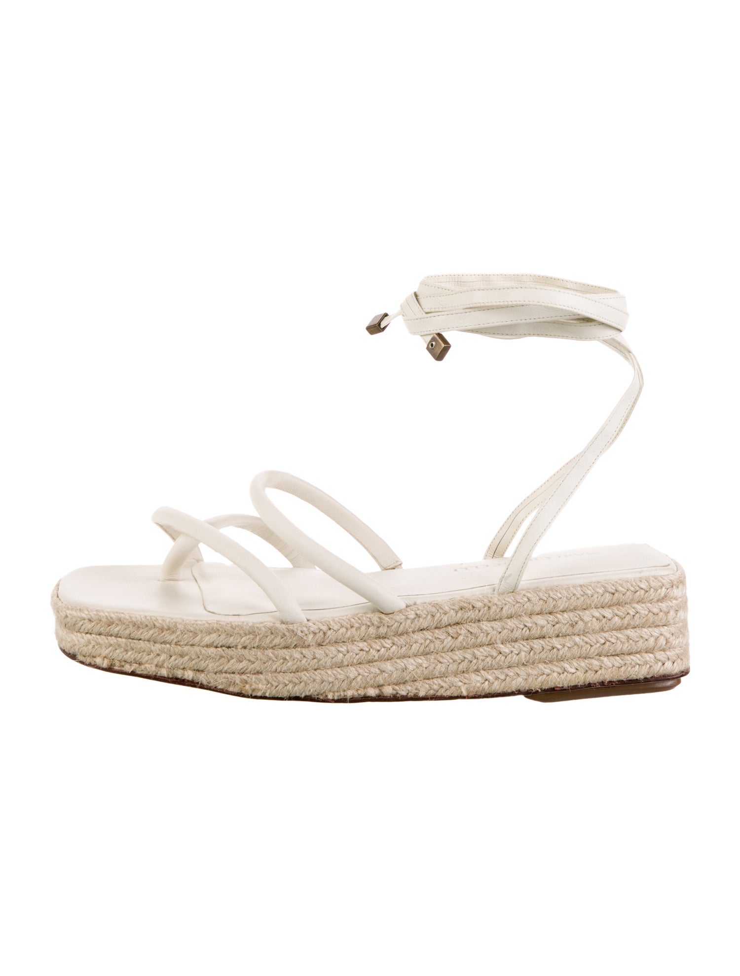 Mari Giudicelli Leather Espadrilles