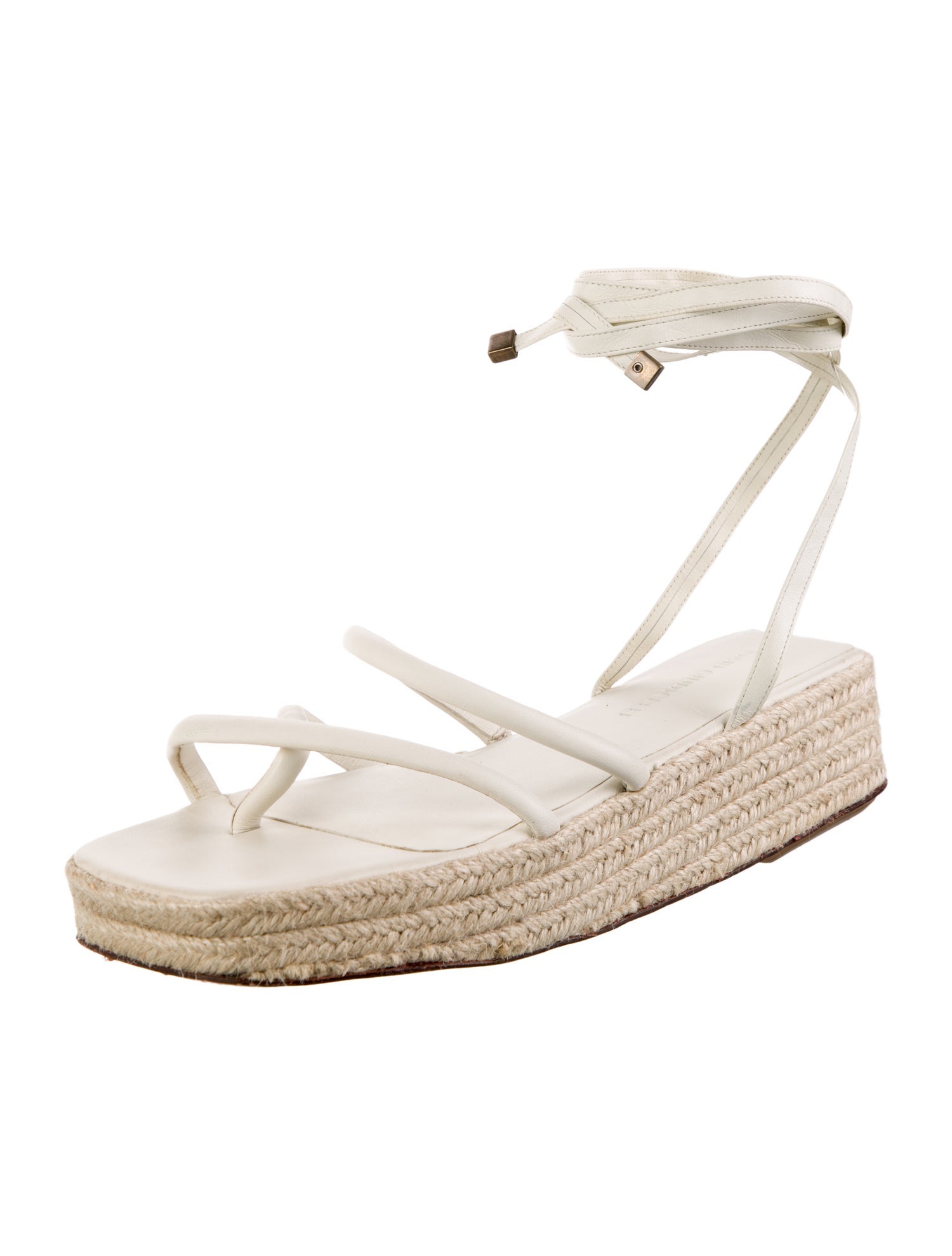 Mari Giudicelli Leather Espadrilles