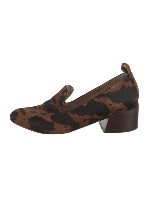 Mari Giudicelli Ponyhair Animal Print Loafers