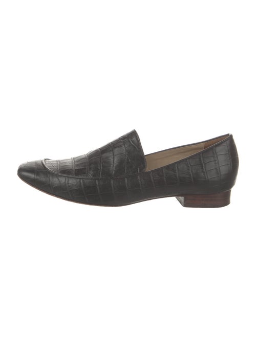 Mari Giudicelli Embossed Leather Loafers
