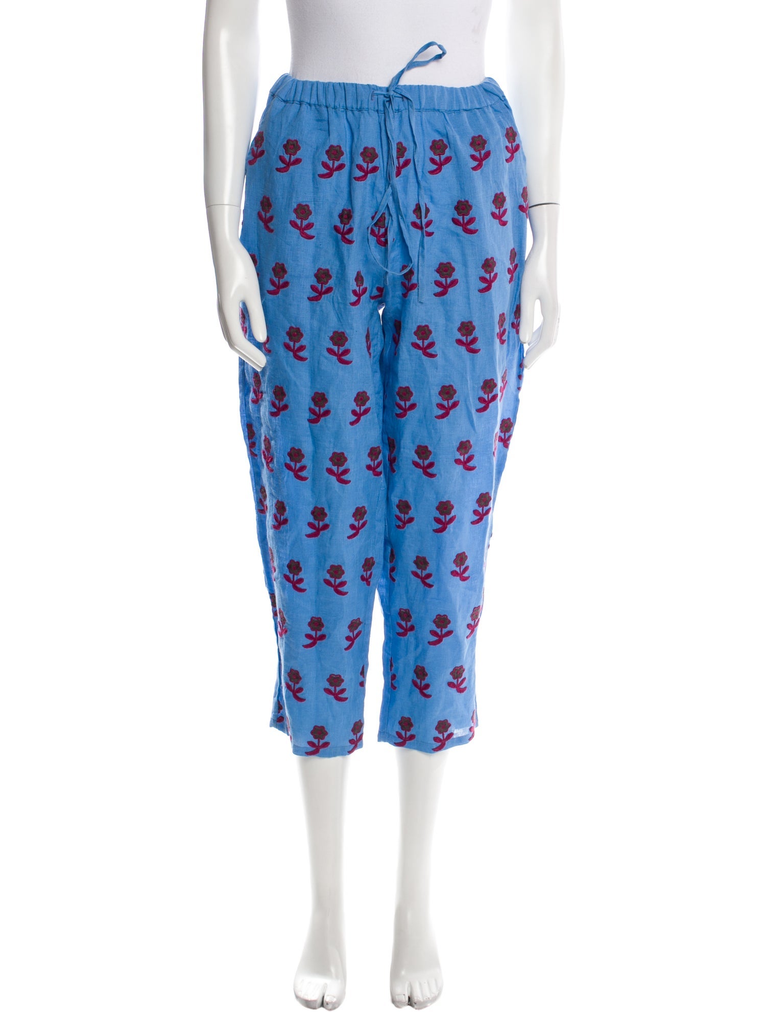 March 11 Floral Print Straight Leg Pants