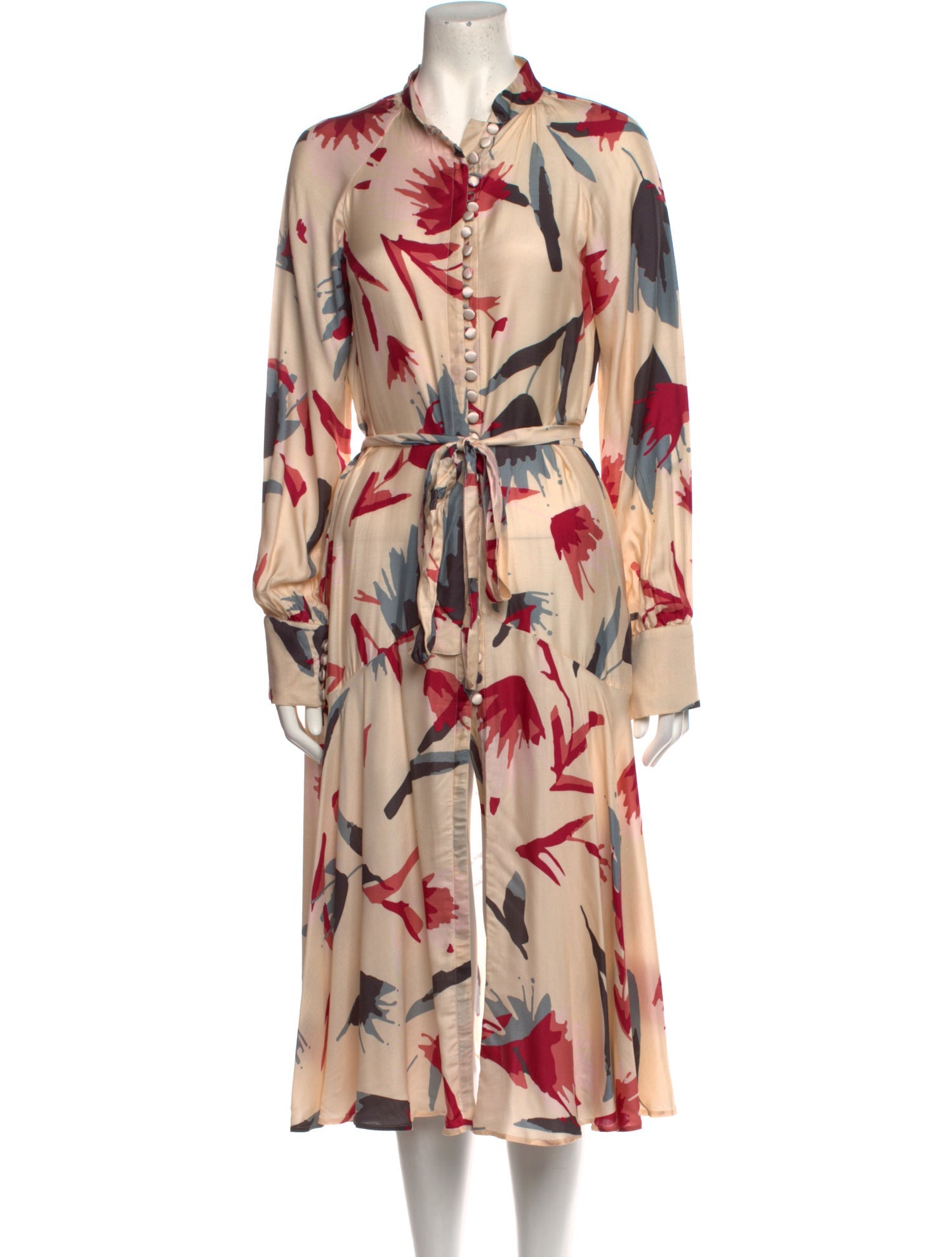 March 11 Floral Print Midi Length Dress