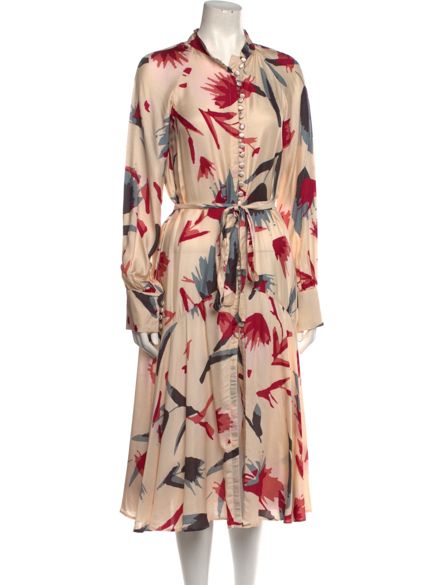 March 11 Floral Print Midi Length Dress