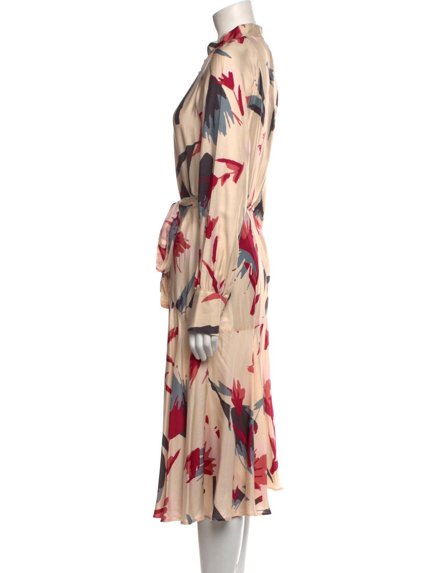 March 11 Floral Print Midi Length Dress