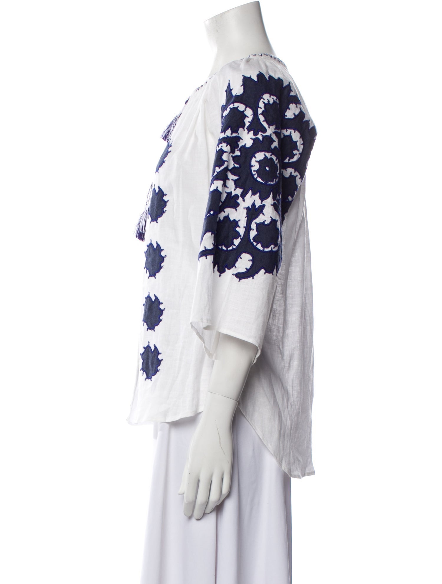 March 11 Printed Crew Neck Blouse