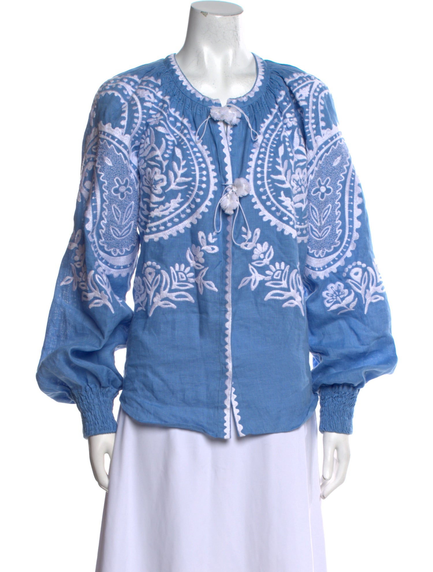 March 11 Linen Printed Blouse