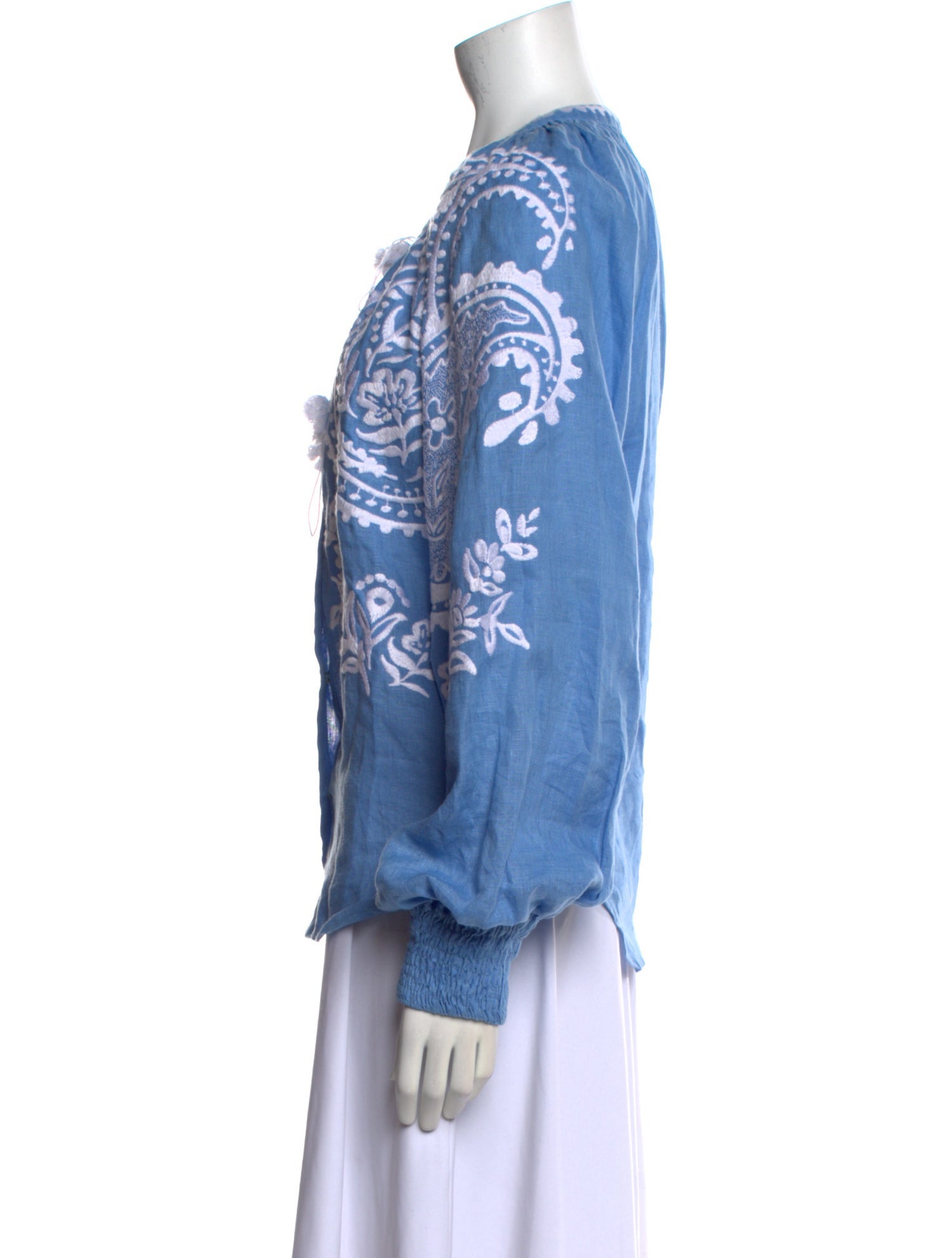 March 11 Linen Printed Blouse