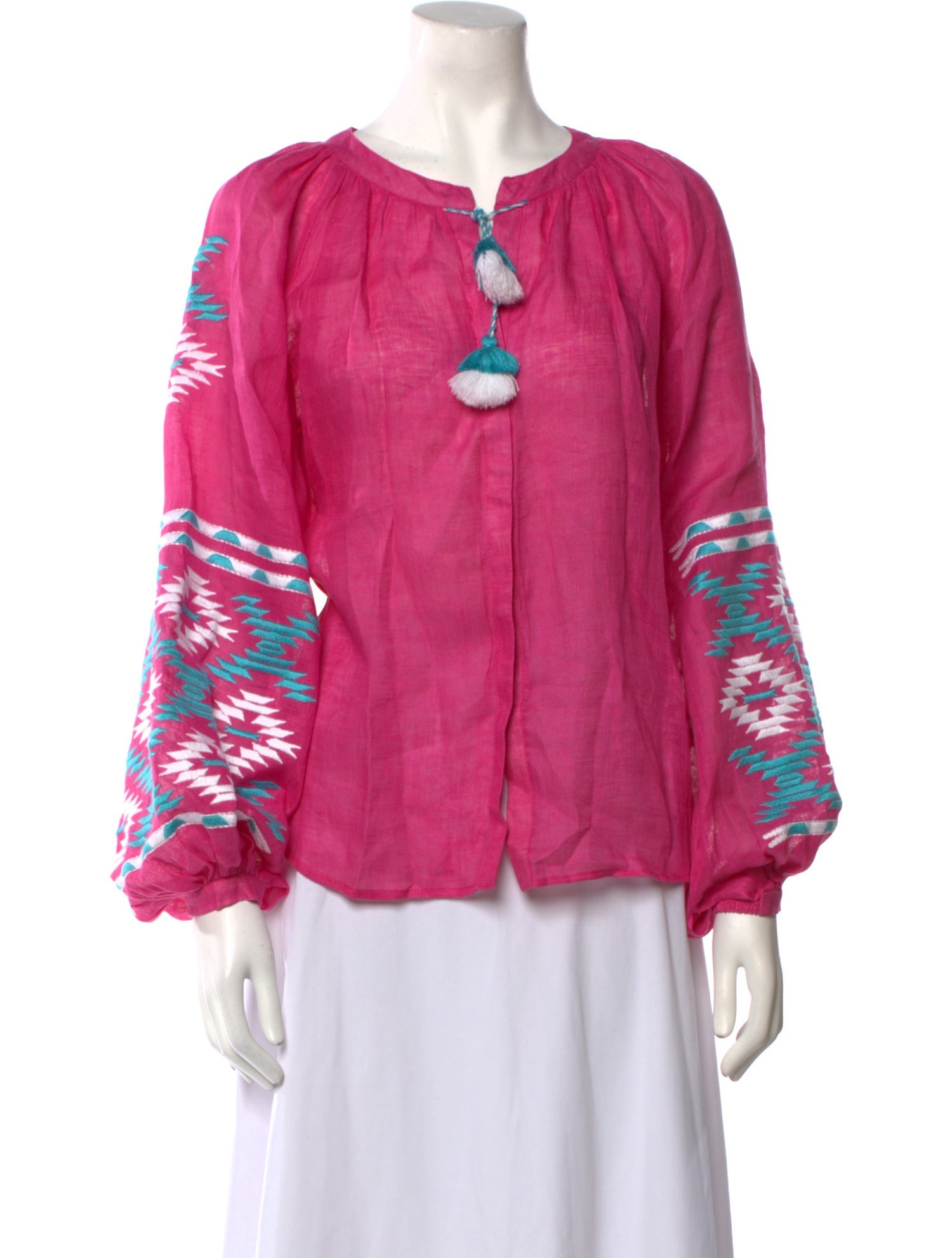 March 11 Linen Printed Blouse