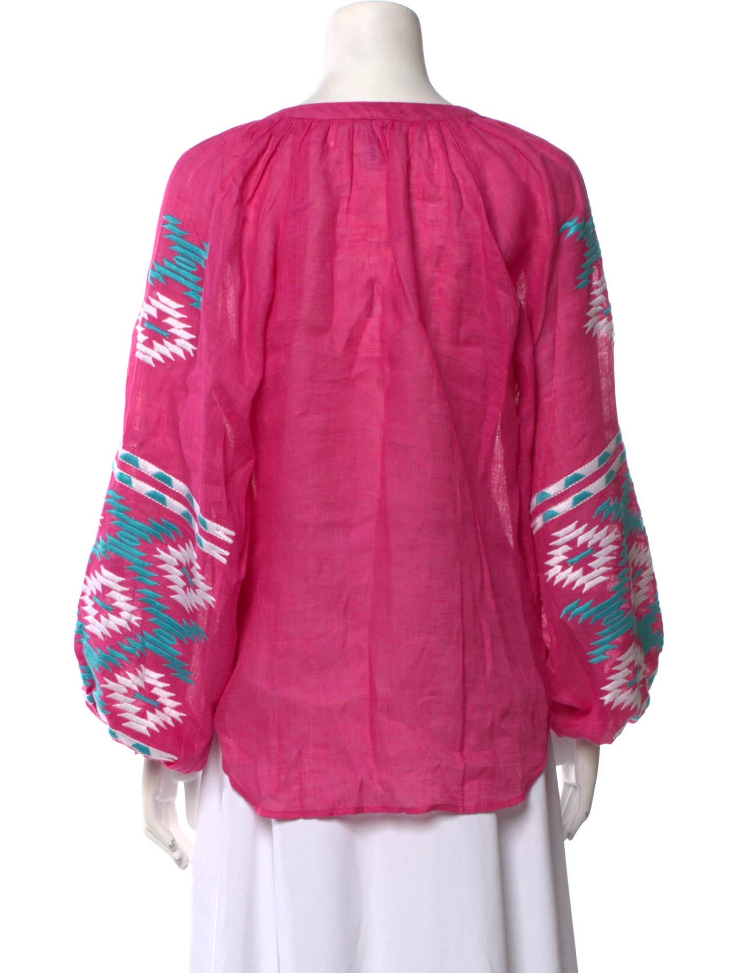 March 11 Linen Printed Blouse