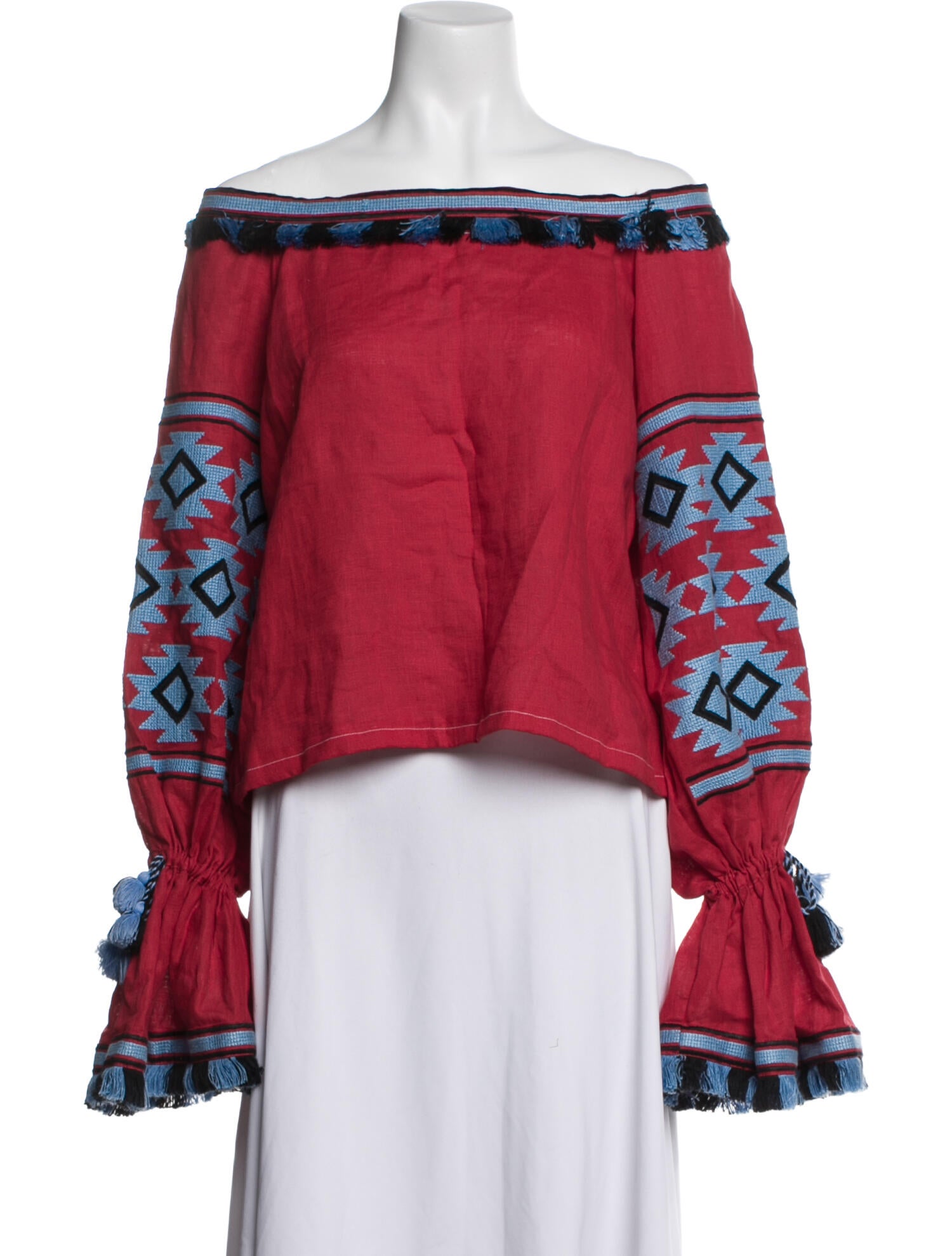 March 11 Linen Printed Crop Top