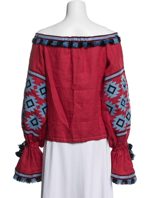 March 11 Linen Printed Crop Top