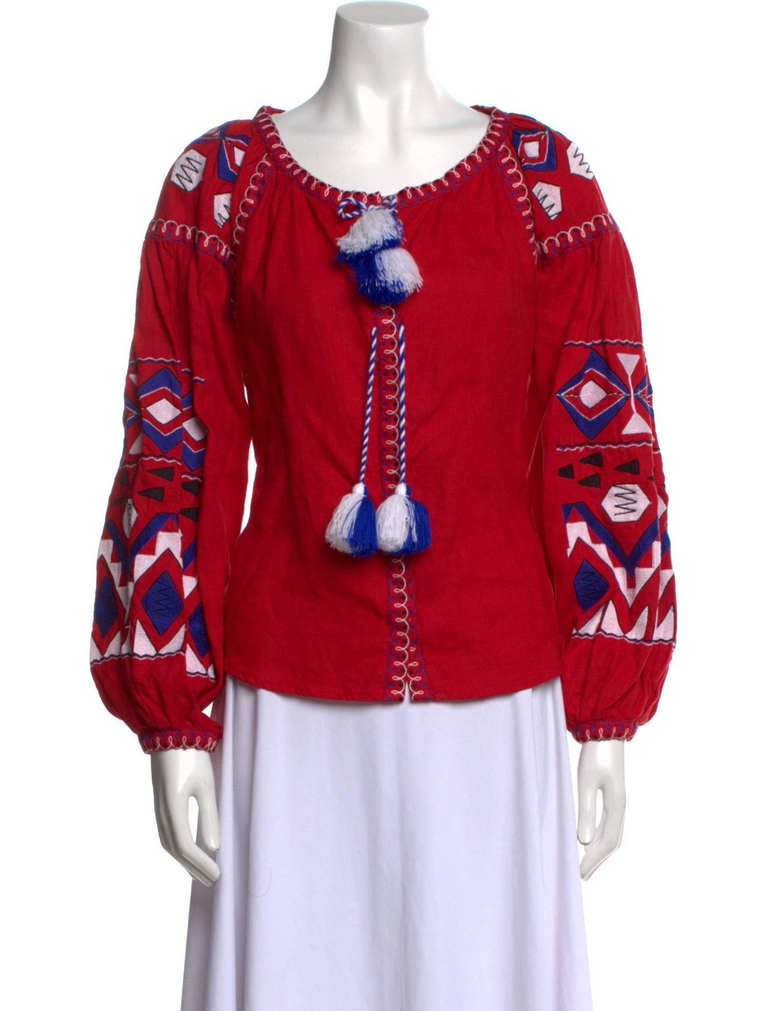 March 11 Linen Printed Blouse