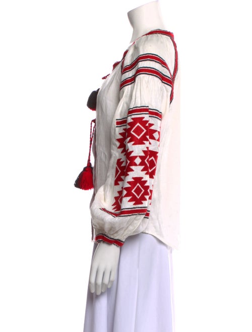 March 11 Linen Striped Button-Up Top