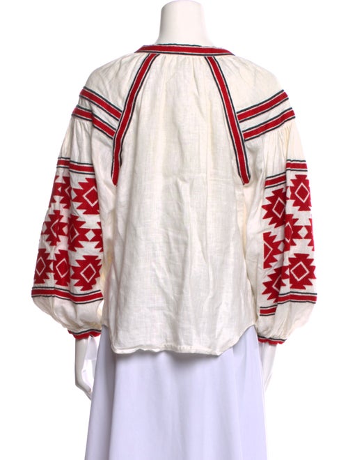 March 11 Linen Striped Button-Up Top