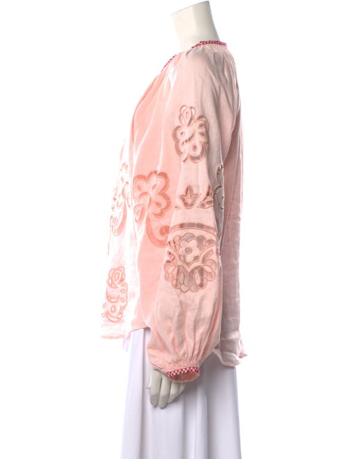 March 11 Linen Patterned Blouse