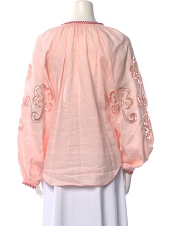 March 11 Linen Patterned Blouse