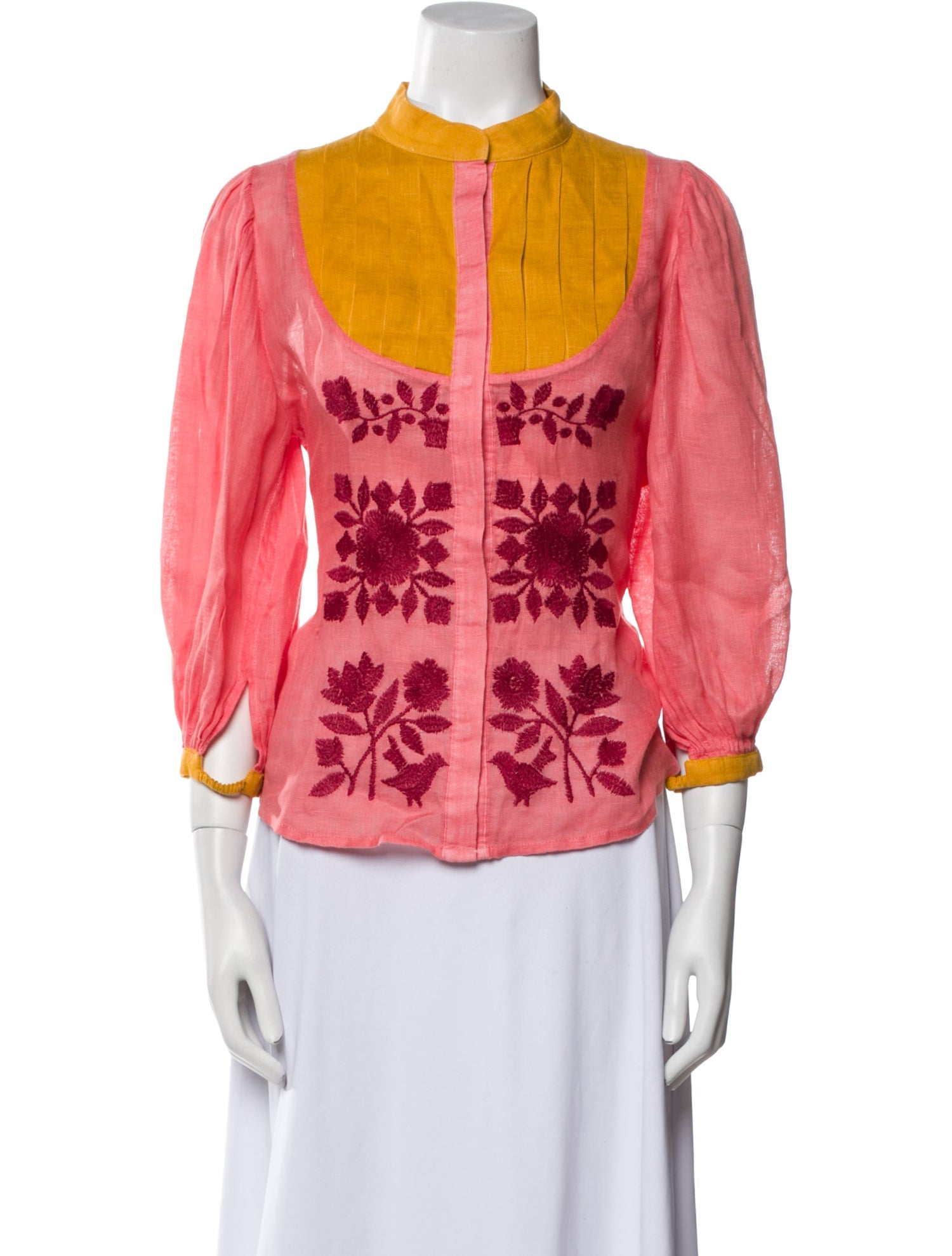 March 11 Printed Mock Neck Blouse