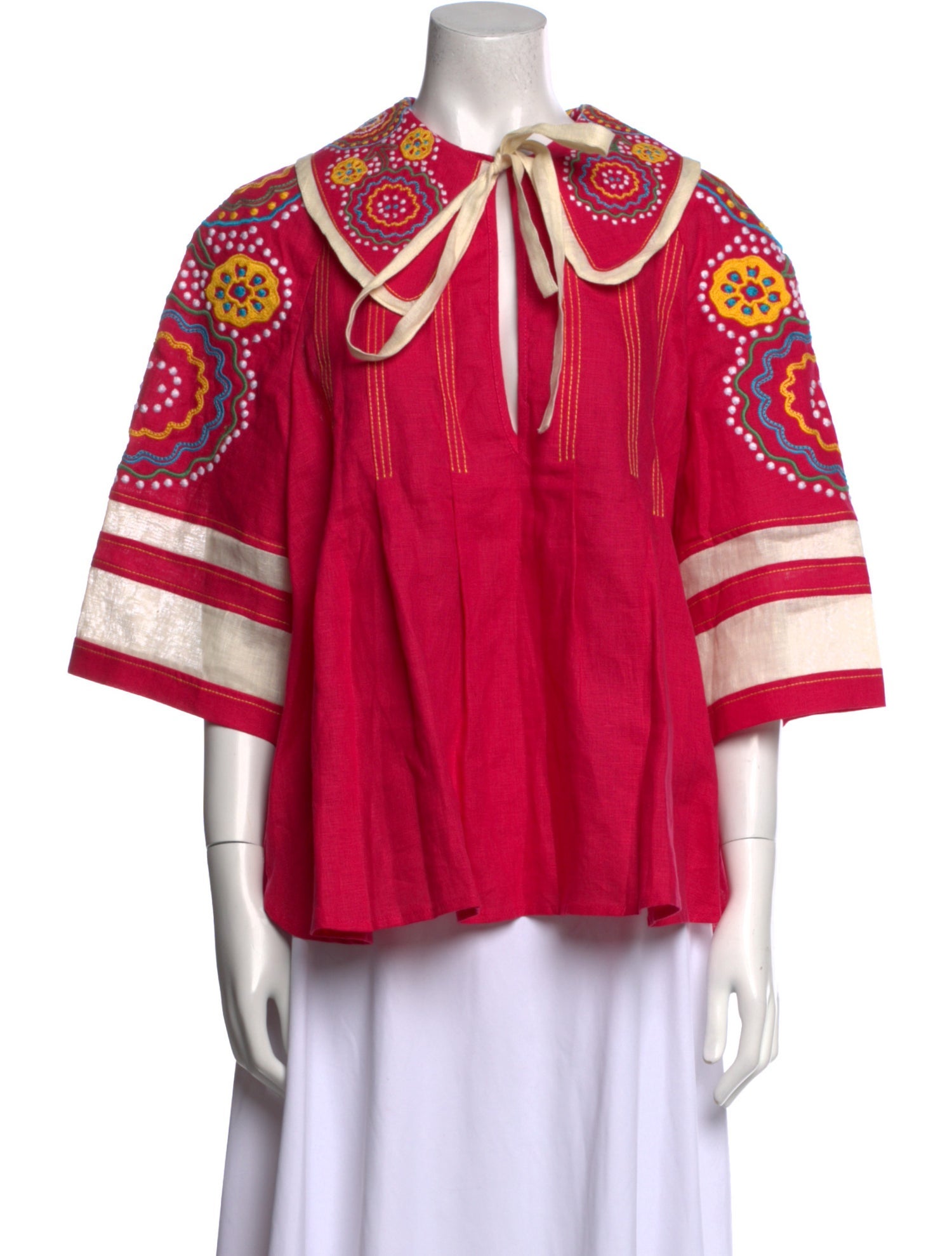 March 11 Linen Printed Blouse w/ Tags