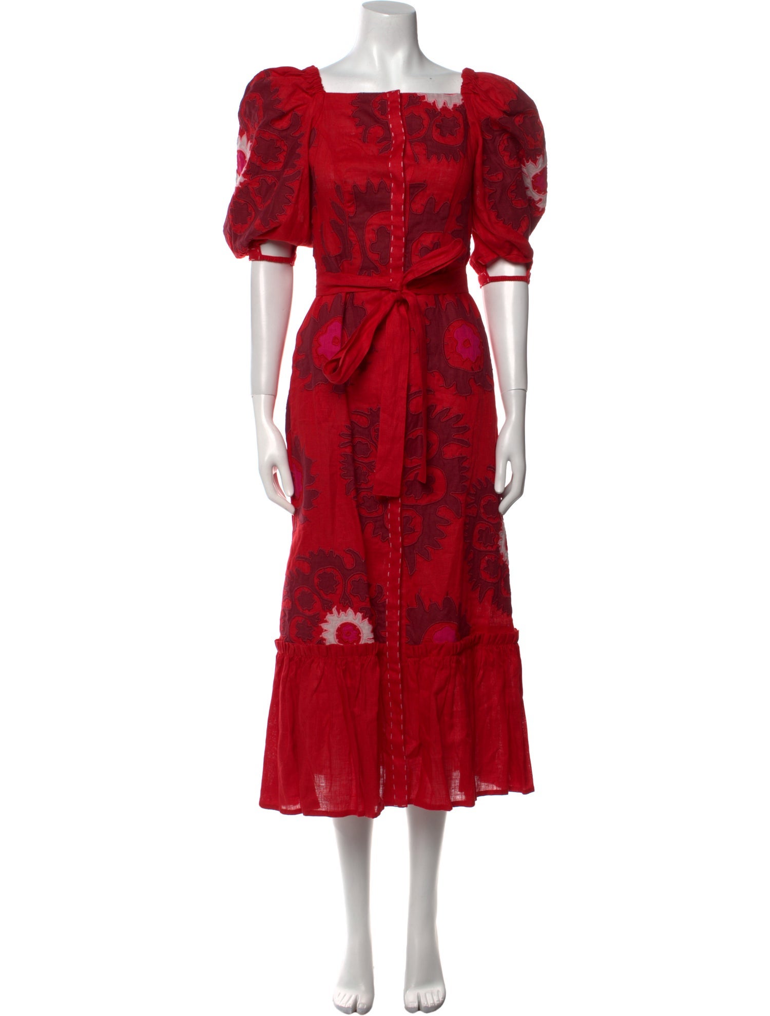 March 11 Linen Midi Length Dress