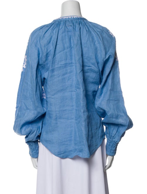 March 11 Linen Printed Blouse