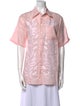 March 11 Linen Printed Button-Up Top