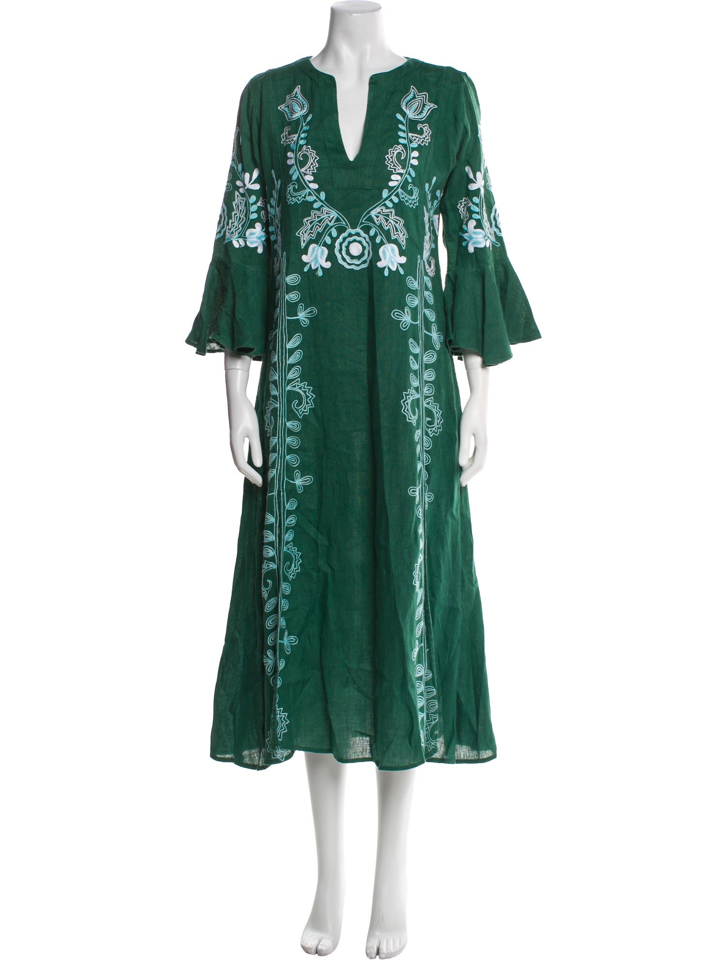 March 11 Linen Midi Length Dress