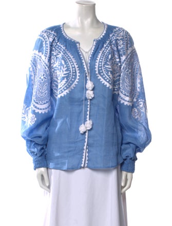 March 11 Linen Printed Top