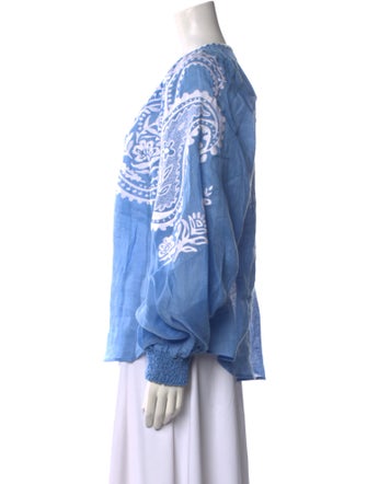 March 11 Linen Printed Top