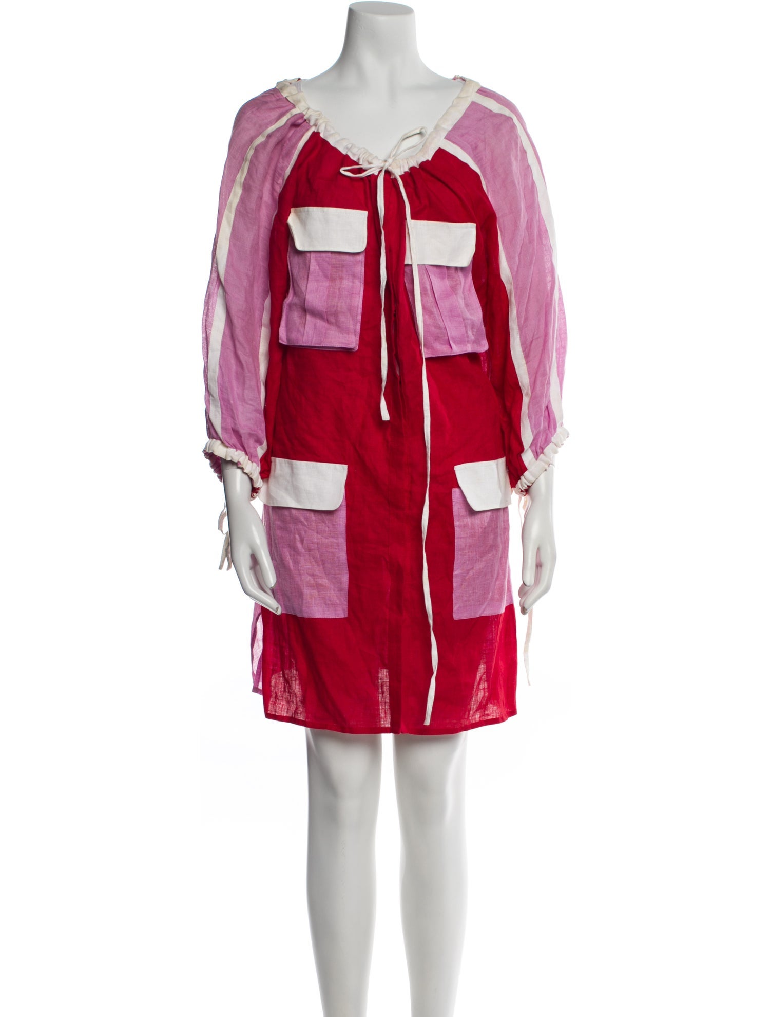 March 11 Colorblock Pattern Mini Dress