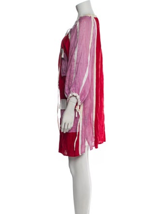 March 11 Colorblock Pattern Mini Dress