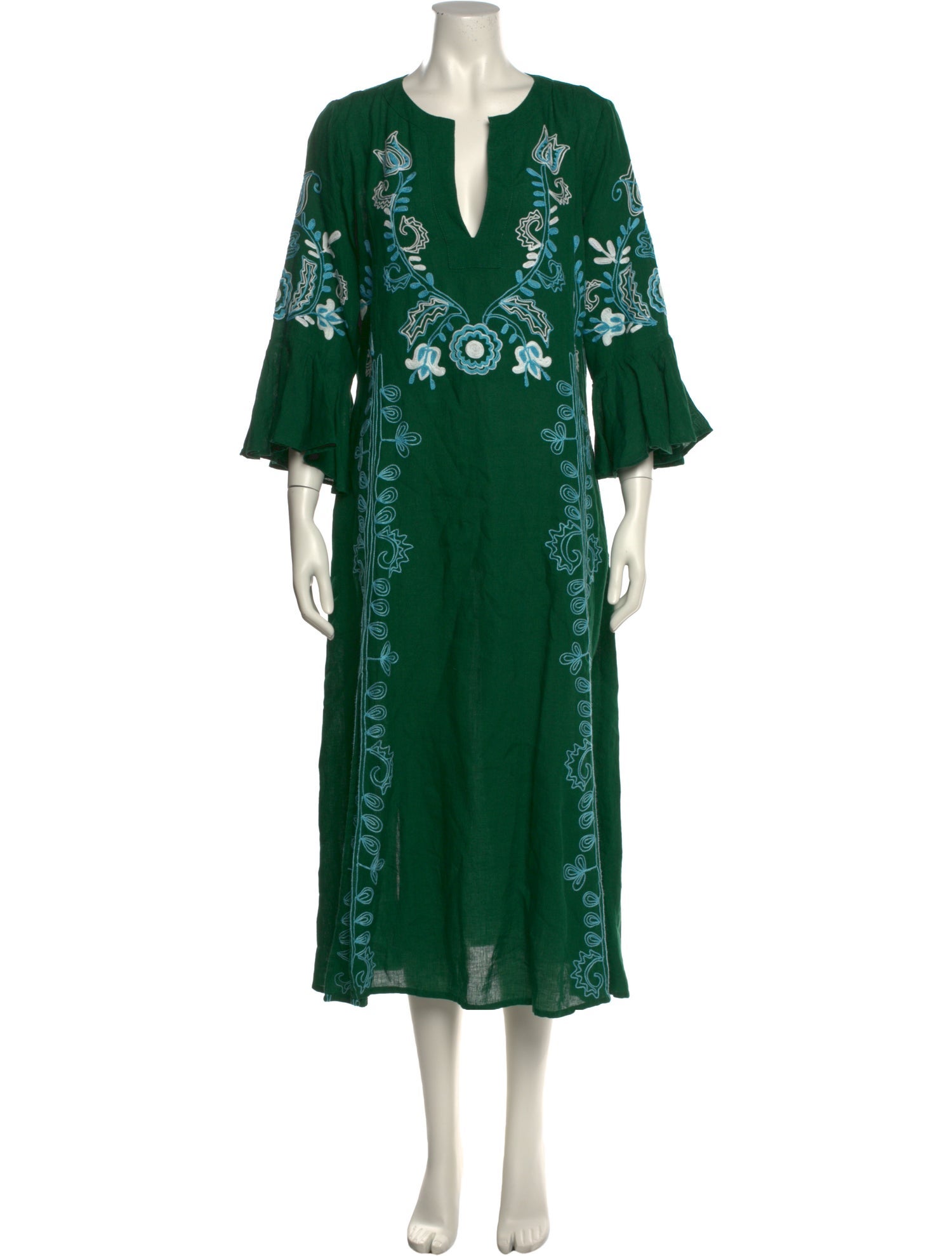 March 11 Linen Midi Length Dress