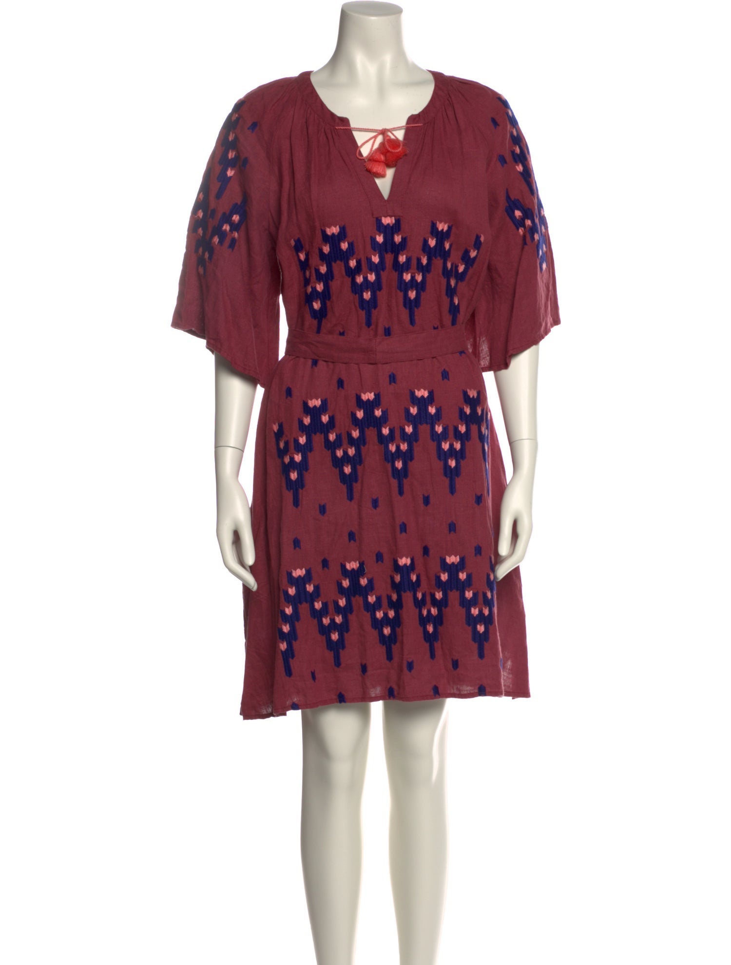 March 11 Linen Knee-Length Dress