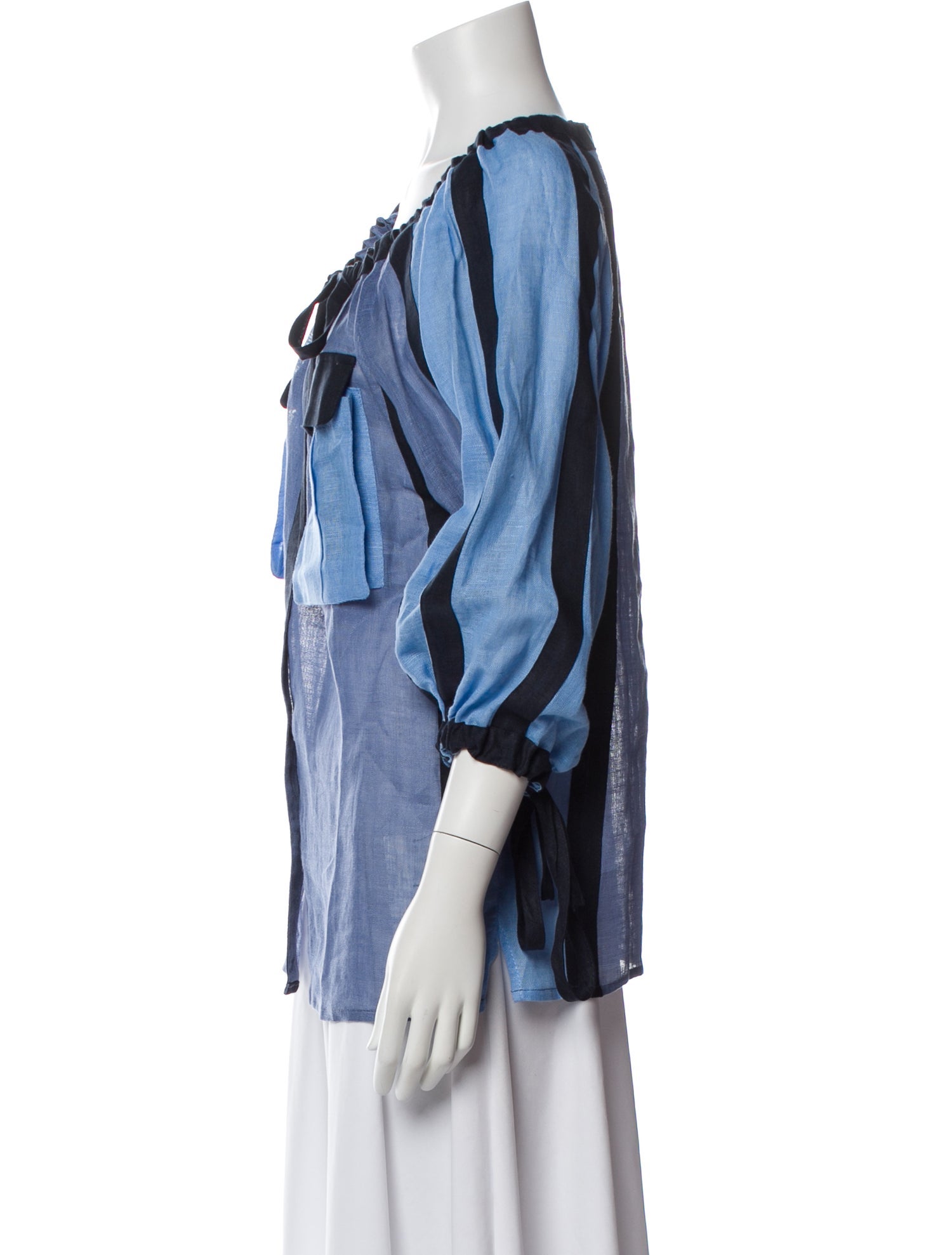 March 11 Linen Striped Blouse