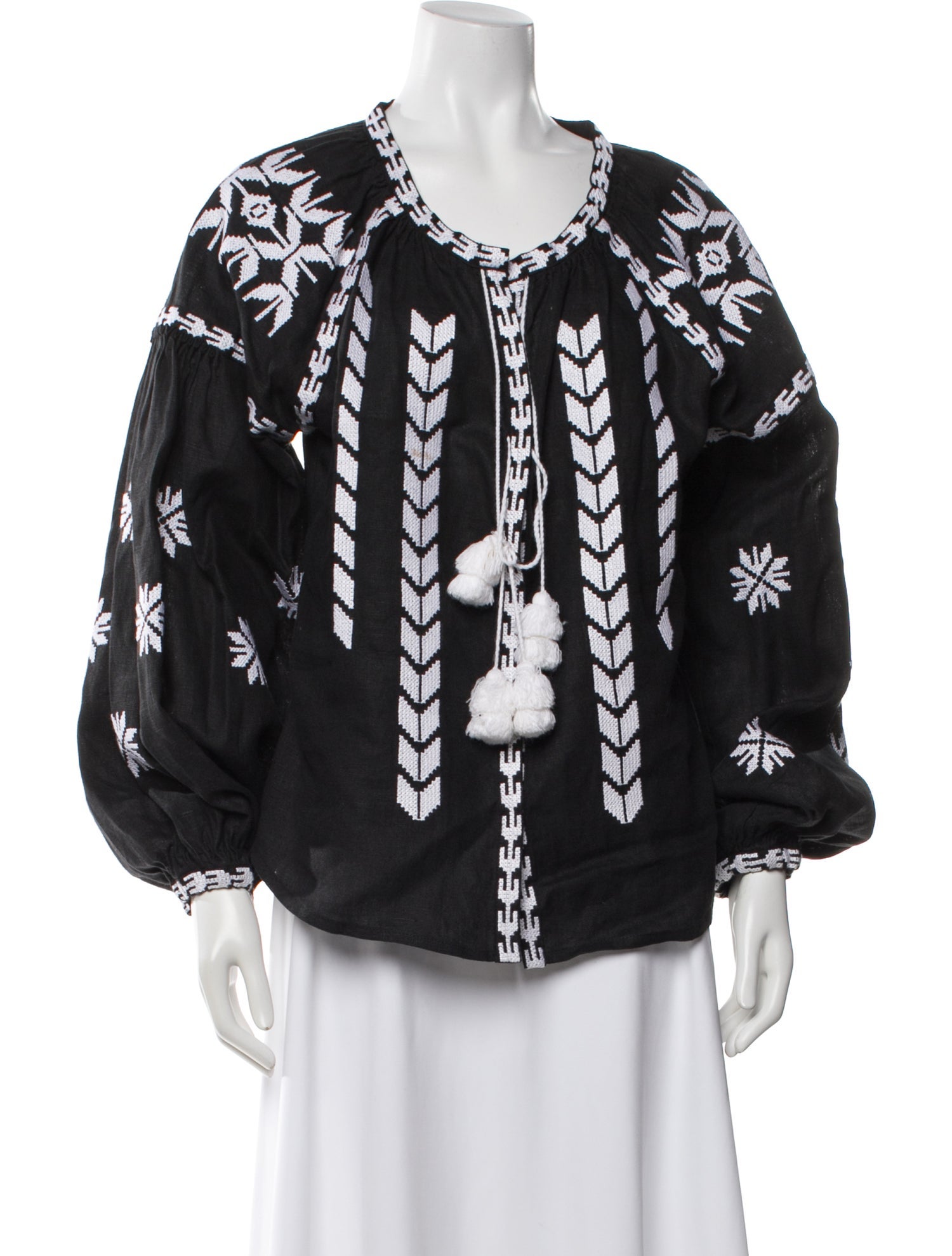 March 11 Linen Patterned Blouse