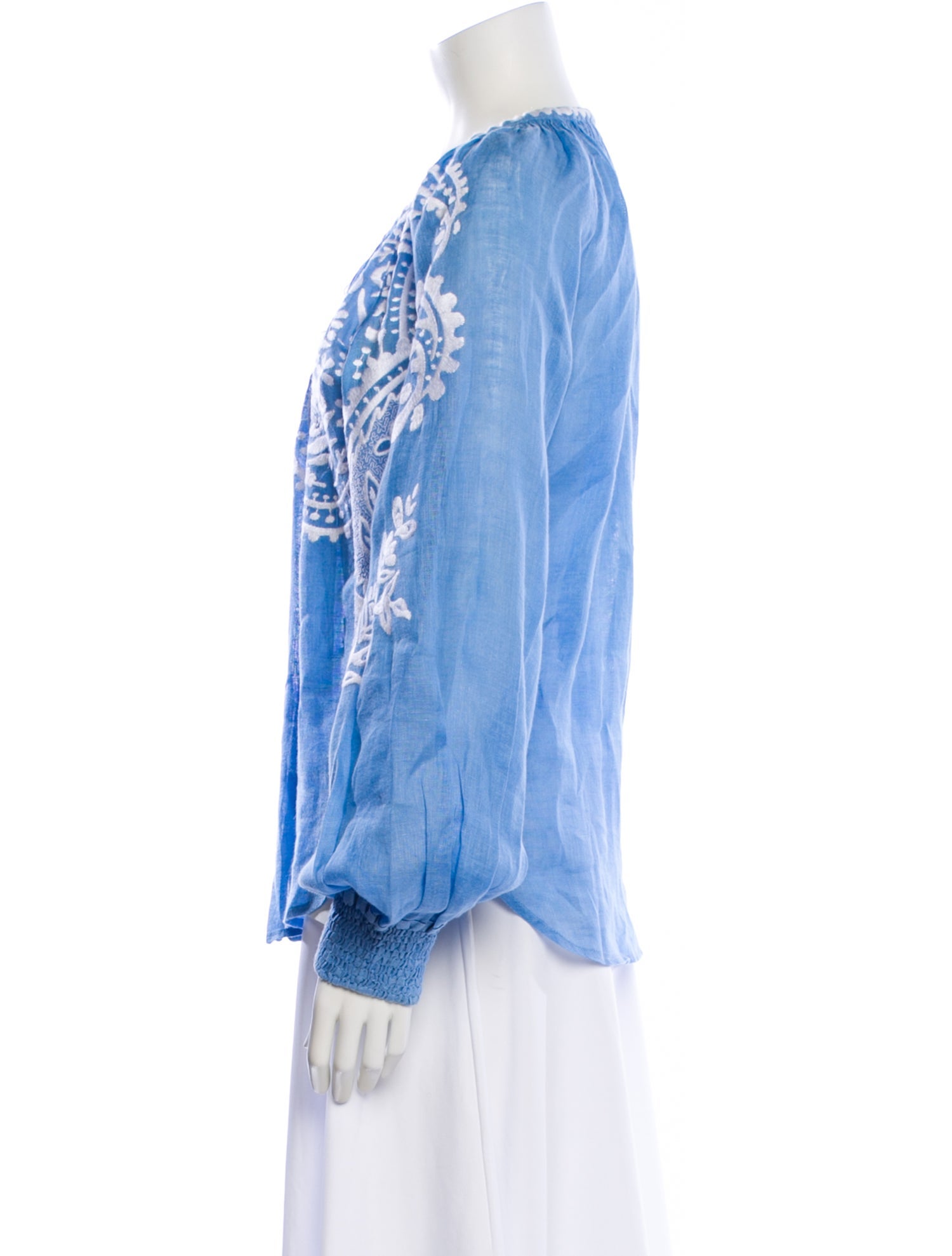 March 11 Linen Printed Blouse