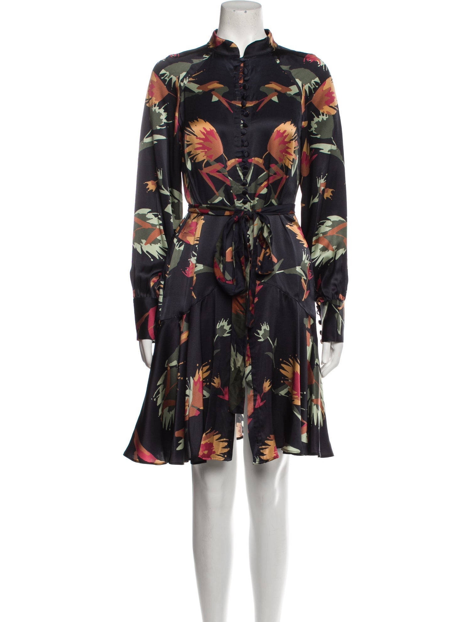 March 11 Floral Print Midi Length Dress