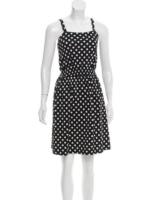 Marimekko Sleeveless Polka Dot Dress Black
