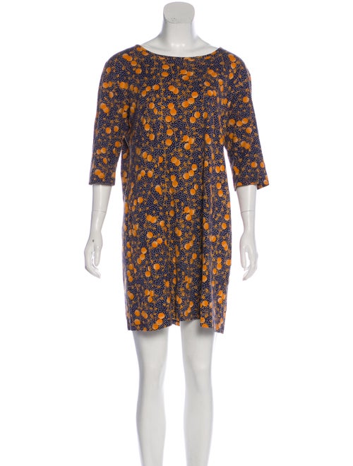 Marimekko Short Sleeve Mini Dress Navy