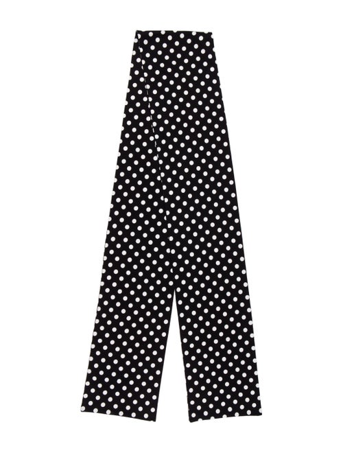 Marimekko Polka Dot Woven Scarf Black