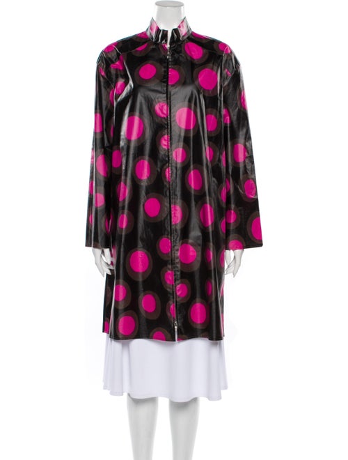 Marimekko Polka Dot Print Coat Black