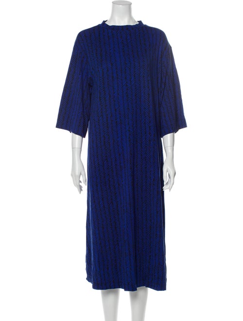 Marimekko Printed Midi Length Dress w/ Tags Blue