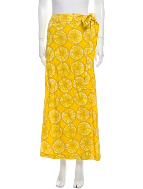Marimekko Printed Midi Length Skirt w/ Tags Yellow
