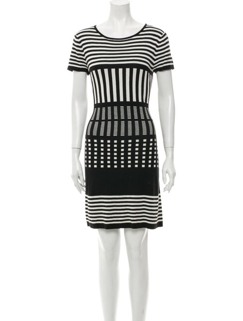 Marimekko Striped Mini Dress Black