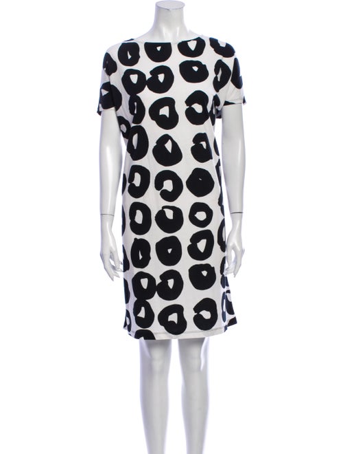 Marimekko Printed Knee-Length Dress w/ Tags Black