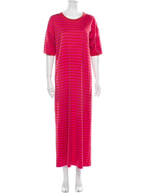 Marimekko Striped Long Dress Red