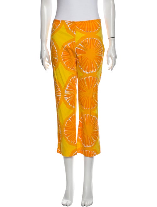 Marimekko Printed Straight Leg Pants Yellow