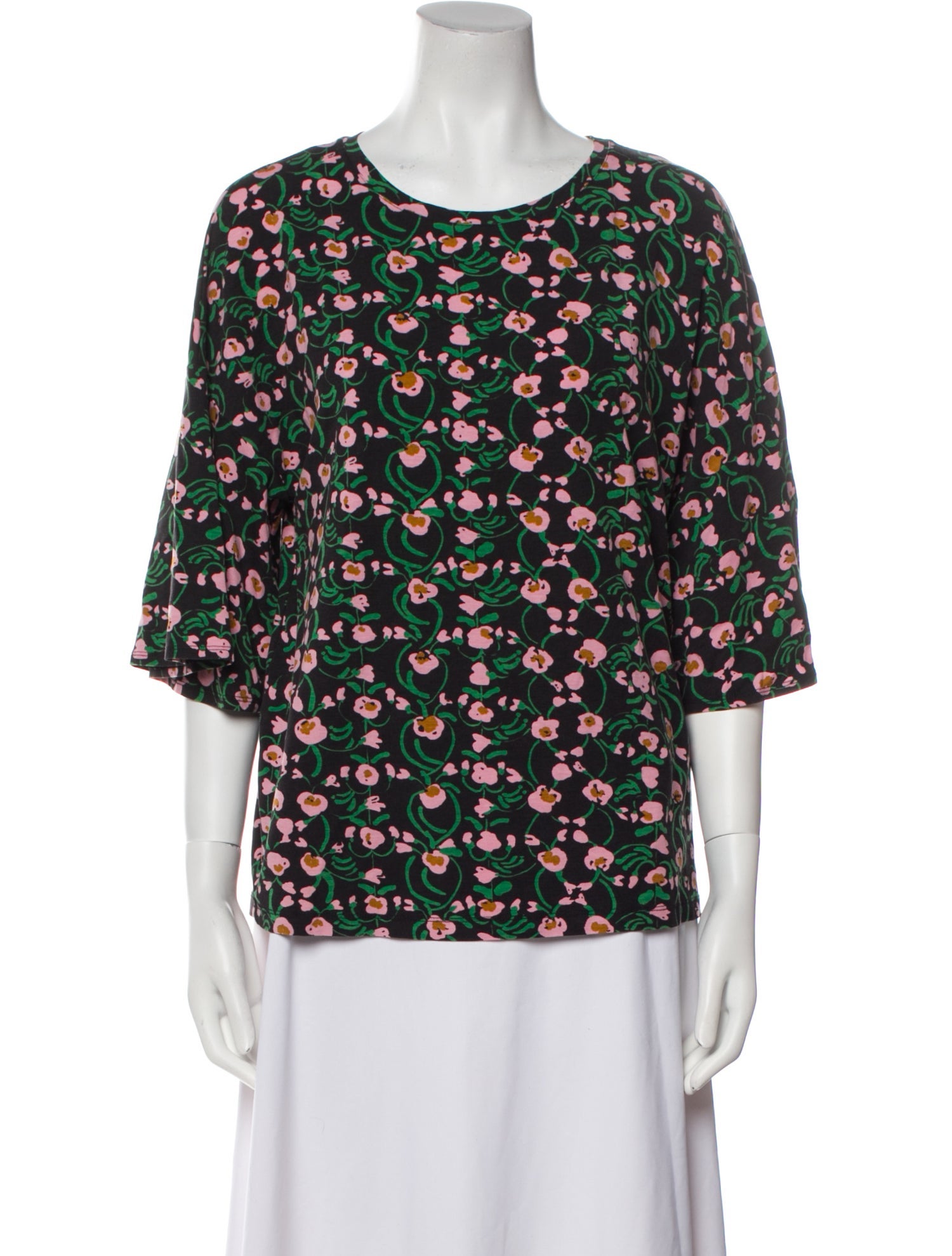 Marimekko Printed Bateau Neckline Blouse