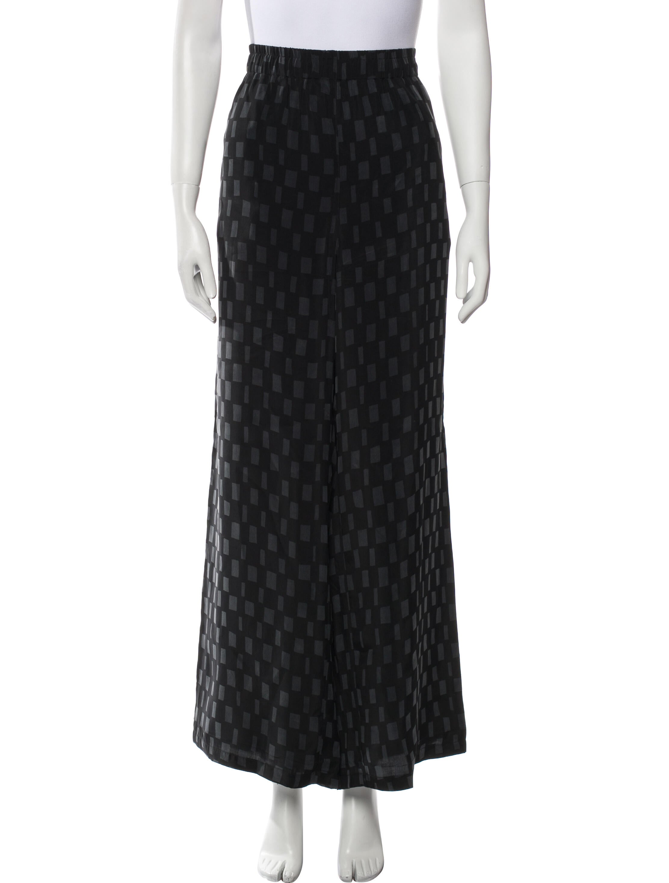 Marimekko Plaid Print Wide Leg Pants